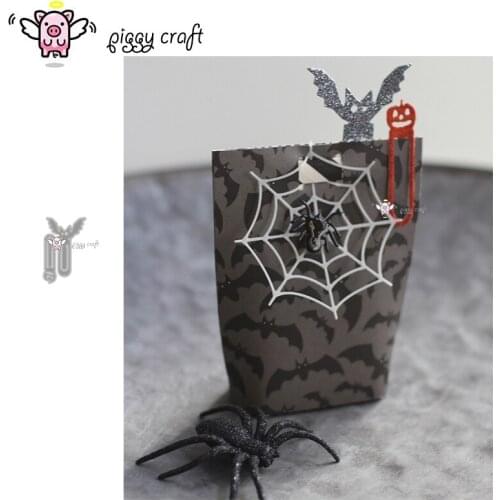 Piggy Craft metal cutting dies cut die mold Bat Halloween Pumpkin Label Scrapbook paper craft knife mould blade punch stencils