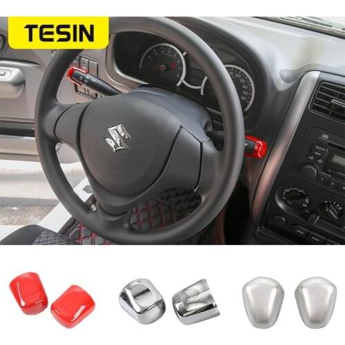 TESIN Car Styling for Suzuki Jimny 2019-2007 Car Accessories Wiper Lever Turn Signal Control Decorative Cover Trim Ring Frame