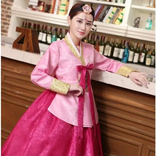 Traditional hanbok Korean dress Women Stage performance Vintage
