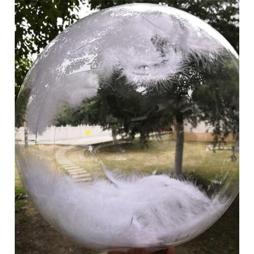 1pc 12/24/36inchpvc transparent bobo air helium balloon feather confetti birthday party wedding decoration wrinkle-free balloon