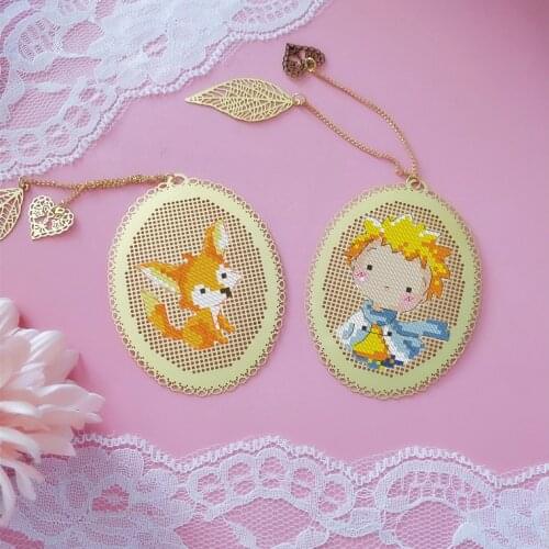 Xx FRANCE dmc threads Fox DIY Craft Stich Cross Stitch Bookmark Metal Silver Golden Needlework Embroidery Crafts