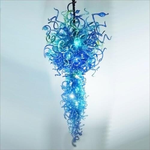 Bright Colorful Modern Pendant Lamps Handmade Blown Glass Chihuly Style Chandelier Blown Glass Chihuly Art Chandelier