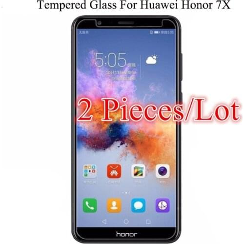 2PCS For Tempered Glass Huawei Honor 7X Screen Protector Ultra-Thin Protective Film For Huawei Honor 7X Mobile Phone Glass 5.93"