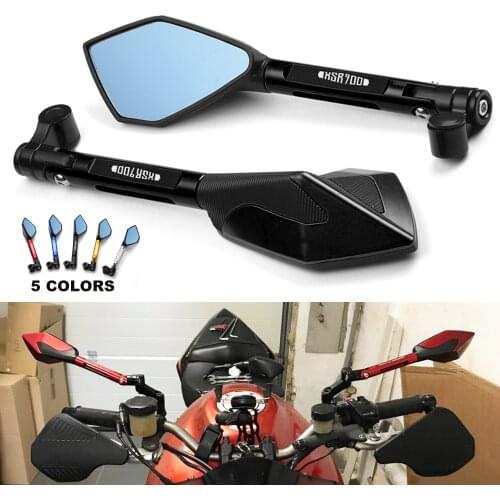 Motorcycle Bluish Reverse Side Mirrors Motorbike Rear view Mirrors For Yamaha Tracer900 XSR900 XSR 900 2017 2018 2019 2020 2021