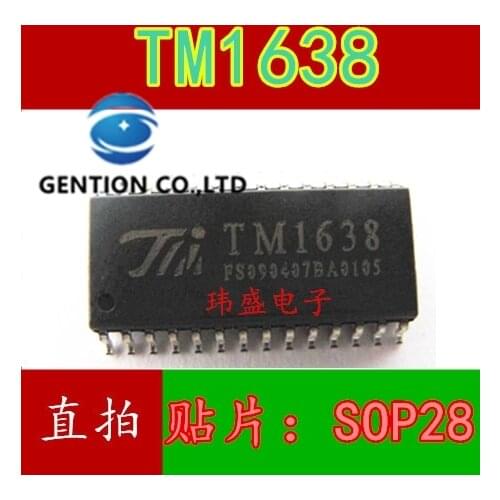 10PCS TM1638 SOP28 ED digital tube driver chip in stock 100% new and original