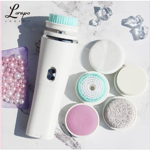 5 in 1 Electric Cleaning Brush Facial Cleaning Brush Facial Cleansing Deep Cleans and Removes Vibrating Massage Cleaning Brush