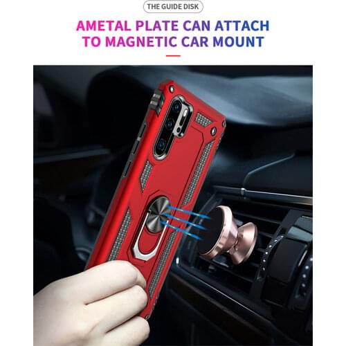 50pcs/lot Armor Phone Case For Huawei P20 Lite 2019 P30 Pro Nova 5i 5 4 Mate 20 Pro With Car Ring Bracket