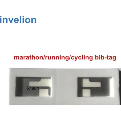 500pcs running timing chip Impinj Monza R6 dogbone smartrac uhf rfid tag sticker bib tags with foam race result