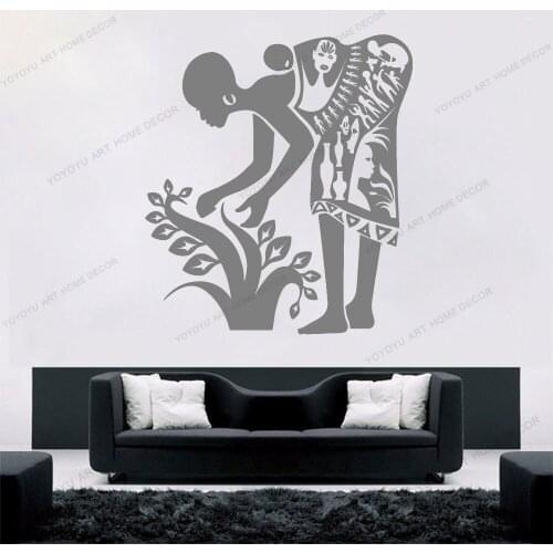 African Women Vinyl Stickers Home Interior Design Art Decal Office Murals Wall Decal Vinyl Stickers Home Deco CX664