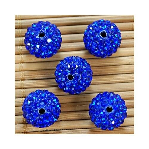 Free Shipping! 50pcs/Lot,Good Quality 10mm sapphire Clay Beads Diy jewellery
