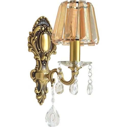 Free Shipping Modern Crystal Bedroom Wall Lamp K9 Clear/Amber Crystal Wall Sconce K9 Crystal Wall Sconce AC 100% Guaranteed