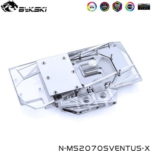 Bykski GPU Watercooler For MSI RTX2070 Super 8G OC VENTUS,Water Cooling Full Cover Video Card Block, N-MS2070SVENTUS-X