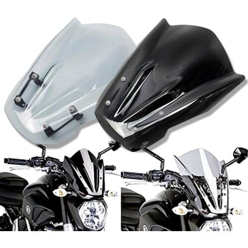For Yamaha MT07 MT-07 FZ07 FZ-07 2013 2014 2015 2016 2017 Windshield Windscreen with Mounting Bracket FZ MT 07 Wind Deflectors