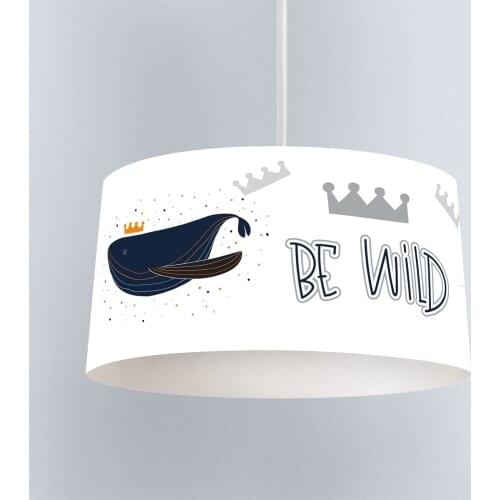 Lamp For Kids Bedrooms Light Chandelier for Living Room Childrens Room White Wild Whale Crown King Model 1364