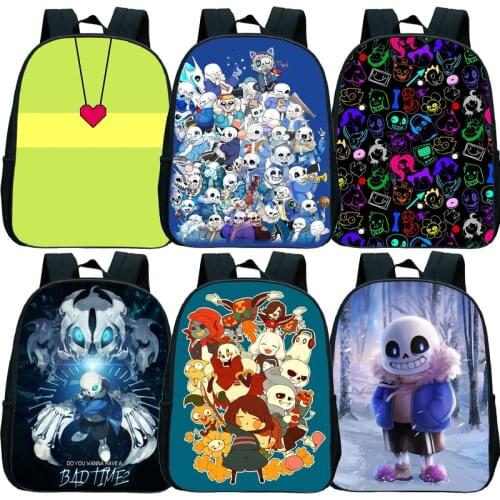 Children UNDERTALE Sans And Papyrus Mini Backpack Kids Anime Kindergarten Rucksack Boys Girls Cartoon Knapsacks Toddler Plecak