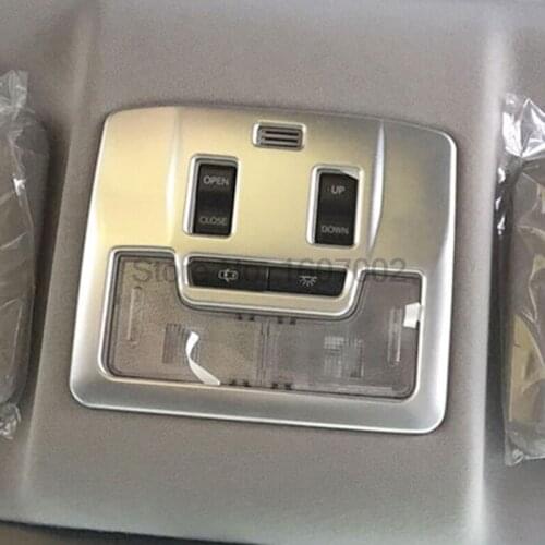 For Toyota RAV4 2016 Matte Chrome 2pcs Car Interior Reading Light Lamp Molding Trim Cover Garnish Accessories