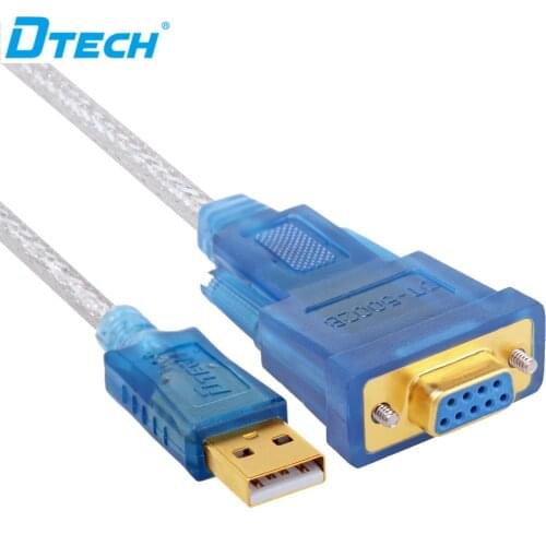 Dtech USB to Female DB9 Serial Port 1.8M Adapter USB Converter Cable