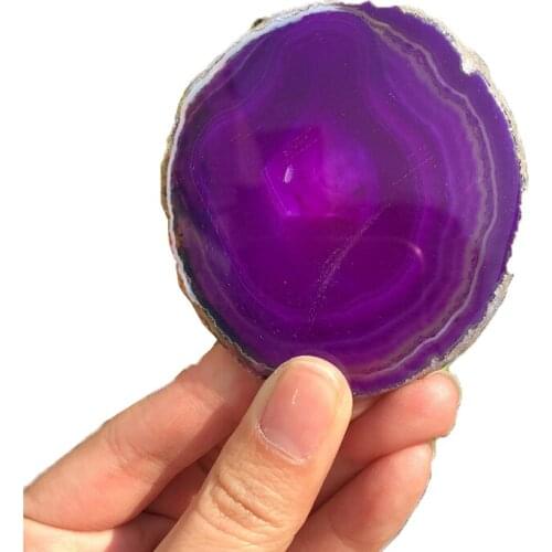 Purple Crystal Agate Slabs Geode Fragment Crystal Mineral