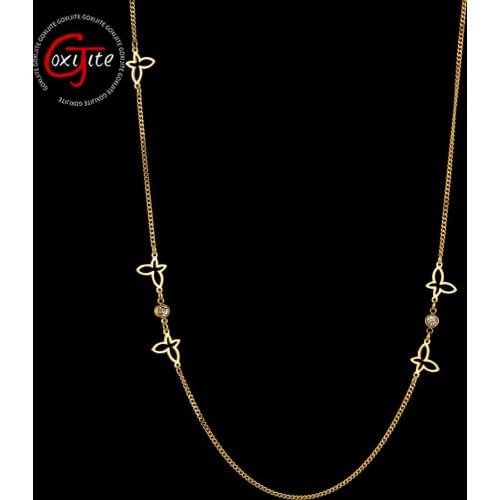 Goxijite Butterfly Choker Necklace For Women Gold Color Chain Statement Collar Female Chocker Best Party Jewelry