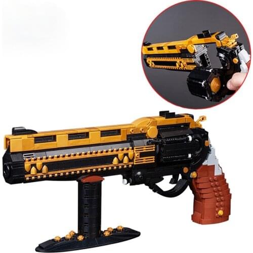MOC Destinyed 2 Series Exotic Hand Cannon Building Blocks Gun Pistol Figure Military Pistol Model 39676 for Kids Boys Gift Toy