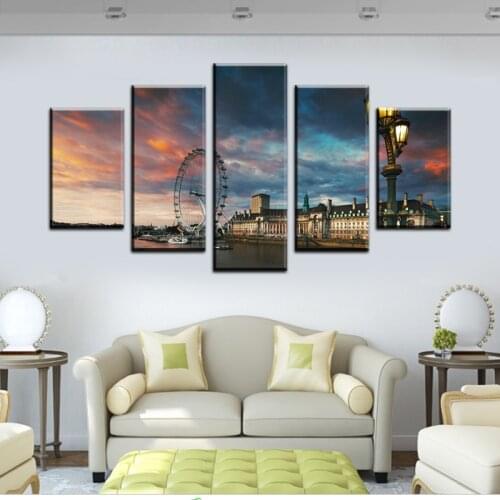 2016 Hot Sell Modern City Wall London eyes number by Oil Painting Abstract Home Decorative Art Picture Paint on Canvas Prints