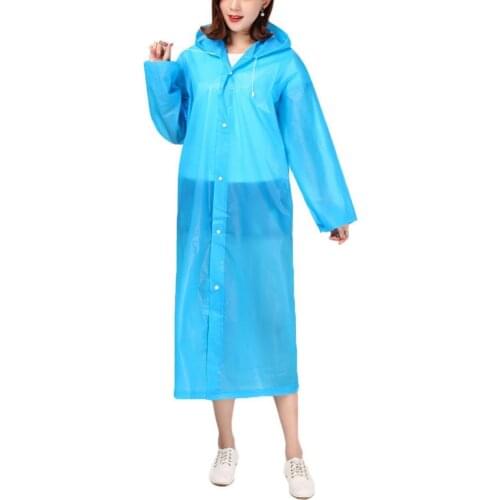 Unisex Reusable Portable Waterproof Hooded Outdoor Riding Long Raincoat Poncho