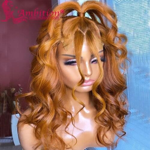 Peruvian Remy Human Hair Wigs Preplucked Deep Parting 13x6 Lace Front Wigs 180% Density Wavy Glueless Lace Wigs Bleached Knots