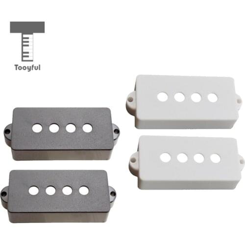Tooyful 2 Pieces Plastic 4-String Electric Bass Open Pickup Covers Shells for PB Precision Bass Parts