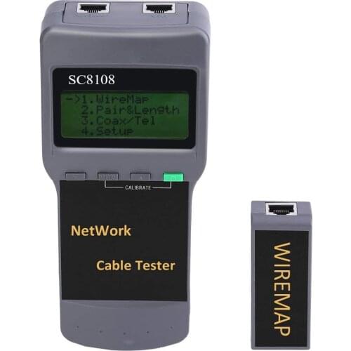 Portable Network LAN Length Cable Tester Meter Digital Network LAN Phone Cable Tester & Meter With LCD Display 5E 6E CAT5 RJ45