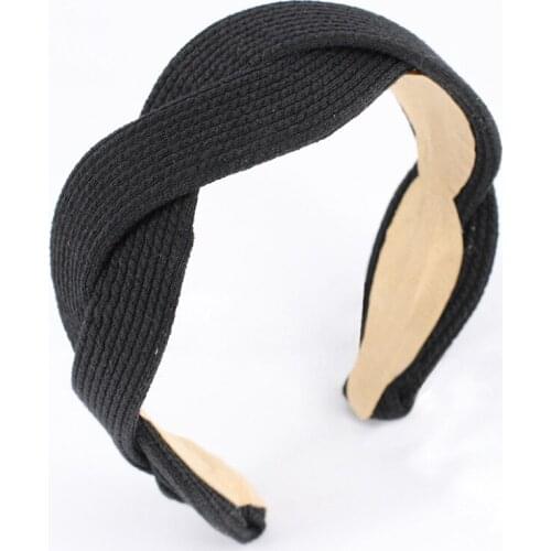 Mixed Colors Fashion Women Headband 5cm Braids Headband Wholesale Hair Accessories Handmade Knitted Twisted Hairband for Girls