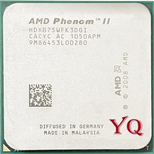 AMD Phenom II X3 B75 3.0 GHz Triple-Core CPU Processor HDXB75WFK3DGI /HDXB75WFK3DGM Socket AM3