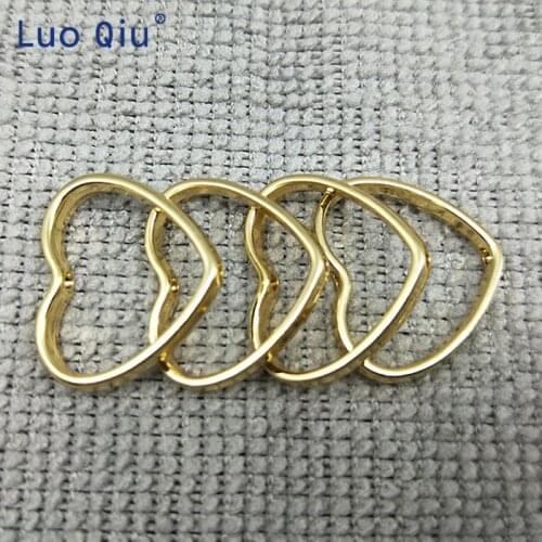 Belt buckle gold color sexy Japanese style Peach heart Simple fashion generous accessories temperament 50 pcs/pack 18mm