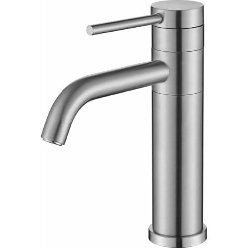 Basin Faucets Black/Brushed Nickel Stainless Steel Single Handle Bathroom Basin Faucet Cold Hot Sink Mixer Taps