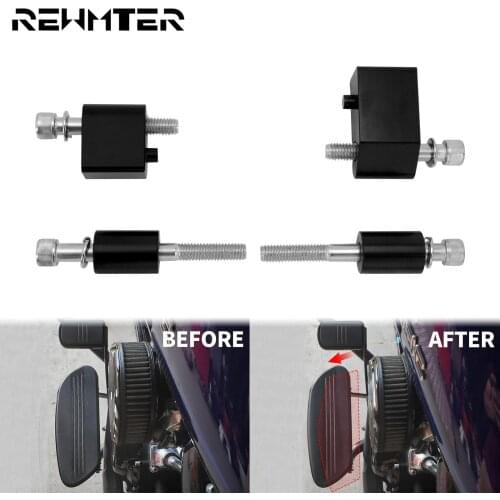 Motorcycle Driver Floorboard Extension Spacer 1-1/4'' Kit Black For Harley Touring Road Street Glide FLHT 09-21 FL Trikes 09-13