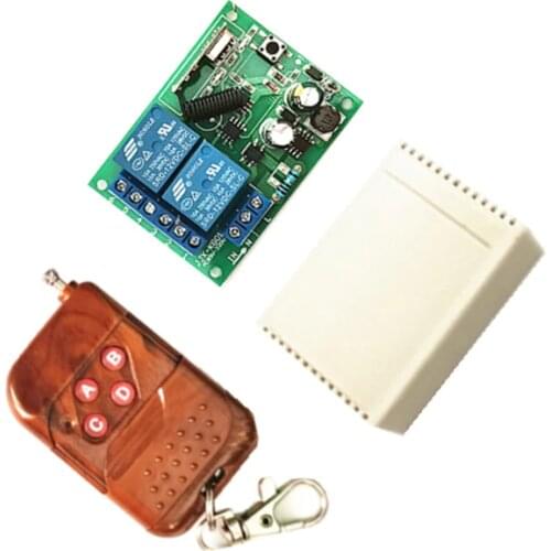 433 Mhz Universal Wireless Remote Control Switch AC 85V ~ 250V 110V 220V 2CH Relay Receiver Module and RF 433Mhz Remote Controls