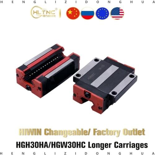 Factory outlet interchangeable with HIWIN linear rail 30mm linear bearings HGH30HA / HGW30HC for cnc parts