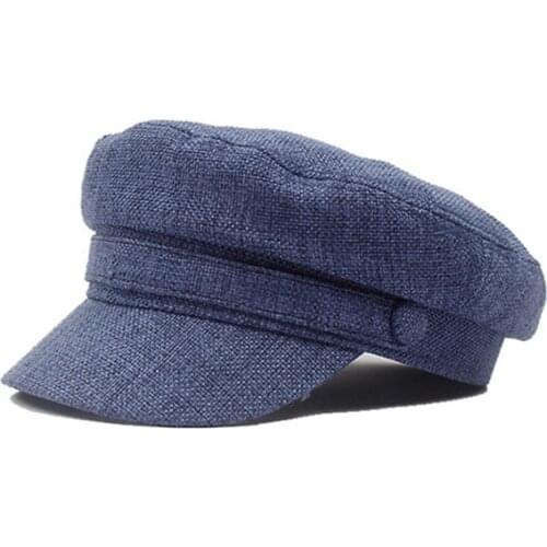 Cotton Linen Women Beret Spring Autumn Octagonal Cap Hats Stylish Artist Painter Newsboy Caps Flat Beret Streetwear Hats P18