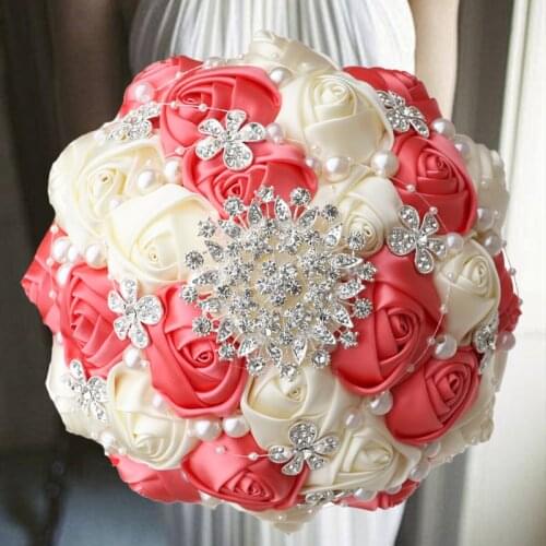 1PC/LOT Wedding Holding Flower With Pearl For Wedding Party