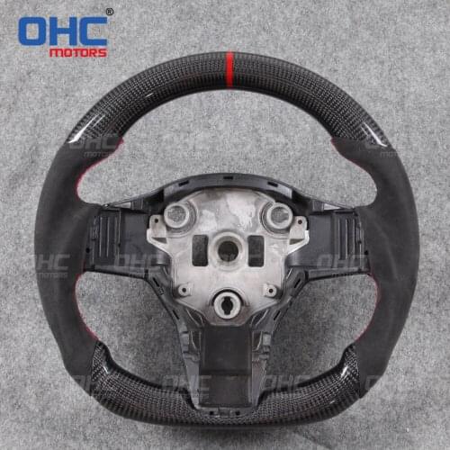 100% Real Carbon Fiber Steering Wheel compatible for Tesla Model 3