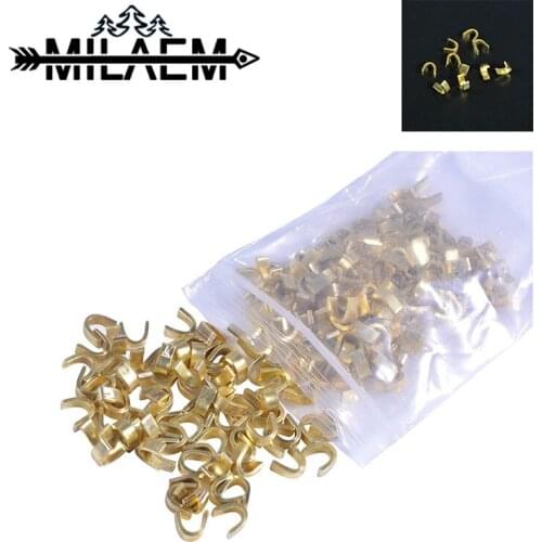 12/24 Pieces 0.3g/piece Brass Bow Strings Buckle Clip Nock Point Archery Bowstring Fixing function Shooting Hunting Accessories