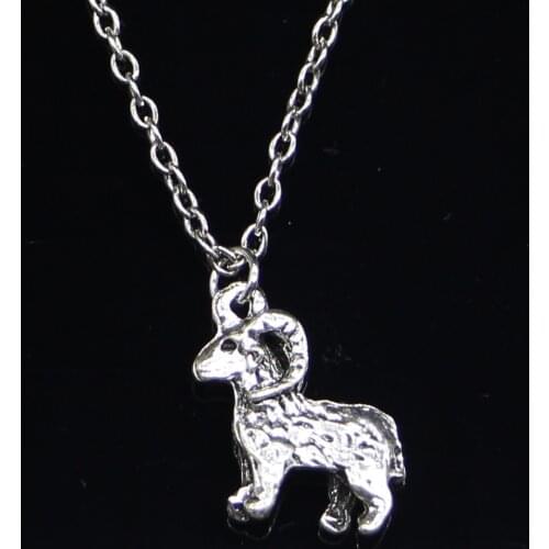 20pcs New Fashion Necklace 23x19mm goat ram Pendants Short Long Women Men Colar Gift Jewelry Choker
