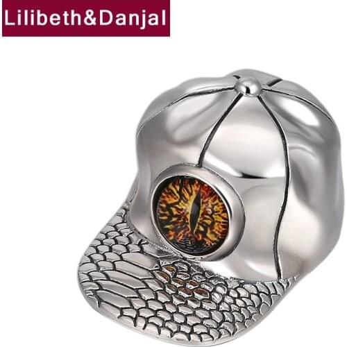 2019 New Mosaic Natural Stone Devil Eye Hat Pendant 100% Real 925 Sterling silver Jewelry Men Women Necklace Pendant Jewelry P33