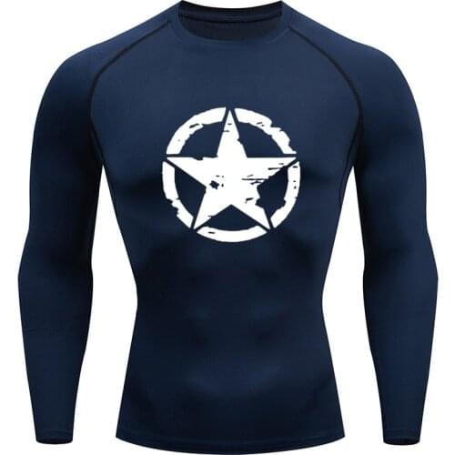 2021 New Long Sleeve Compression Shirt Men Fitness Gym Running Shirt Breathable Skinny Sport T-shirt Rashgard Quick Dry Clothing