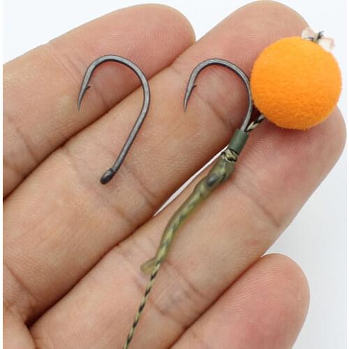 25PCS Carp Fishing Hooks PTFE Coated Carp Hook Matte Black Kn Sharp Barbed Hook For Carp Fishing Tackle Chod Rig Hooks