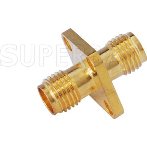 Superbat 5 pcs SMA adapter SMA Female Jack to SMA Jack panel mount short version