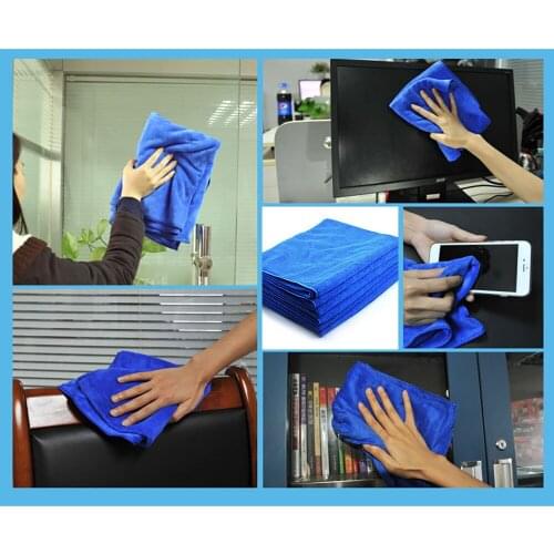 10Pcs Microfibre Cleaning Auto Soft Cloth Washing Cloth Towel Duster 25*25cm Car Home Cleaning Micro Fiber Towels