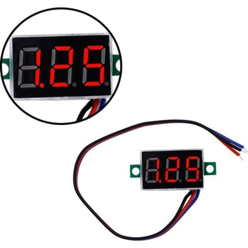 100pcs/lot 0.36 inch DC0-100V Digital Voltmeter red LED Display Pannel Voltage Meter with Three Wires 35% off