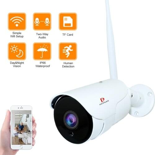 1080P AI Camera HD Wireless Wifi Outdoor Two Way Audio IP Camara Weatherproof Infrared Night Vision Security Camera With TF Slot