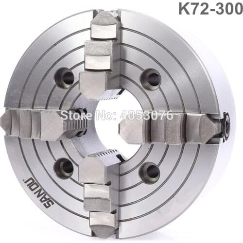 K72-300 4 jaw chuck/300MM manual lathe chuck/4-Jaw Independent Chuck
