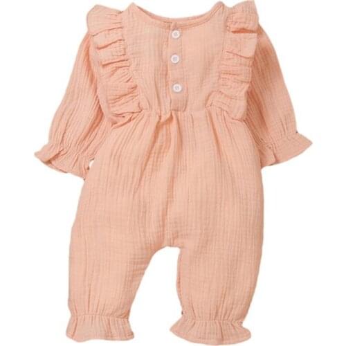 Newborn Baby Boy Girl Clothing Long Sleeve Rompers Bodysuit Infant Cotton Jumpsuit Playsuit Kids Clothes Outfits Autumn Winter H